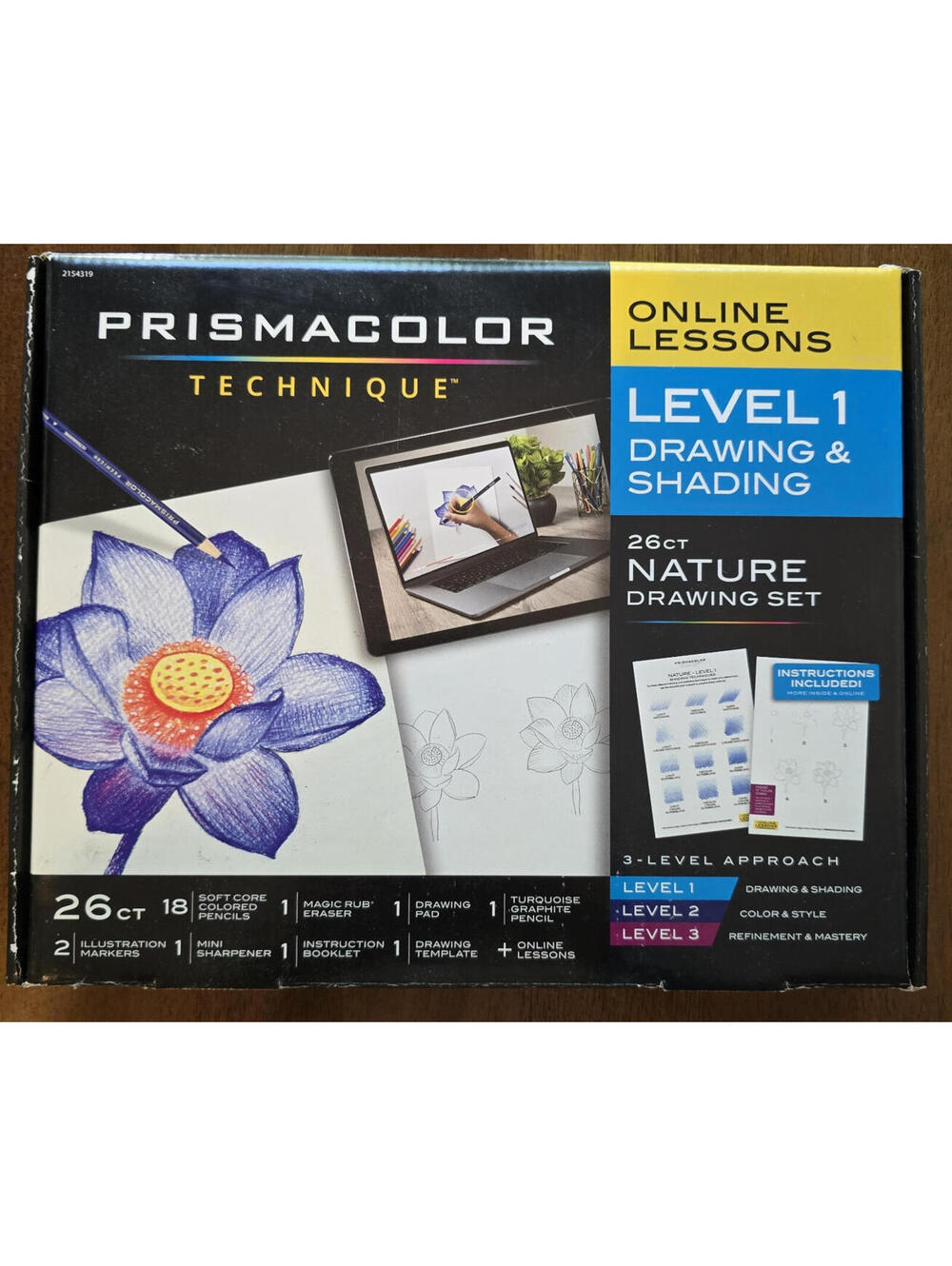 Prismacolor NATURE Level 1 Online Drawing Lessons 26-Pc Set Drawing & Shading